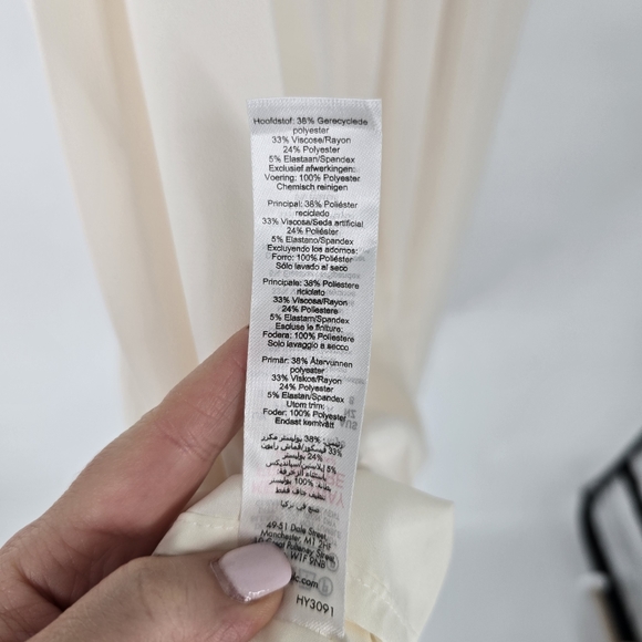 Karen Millen NEW Tailored Belted Blazer Midi Dress in Ivory Size US 4 - Picture 9 of 9